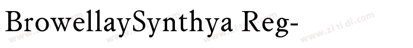 BrowellaySynthya Reg字体转换